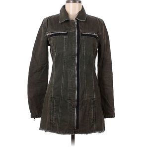 RtA distressed denim jacket or micro-mini dress